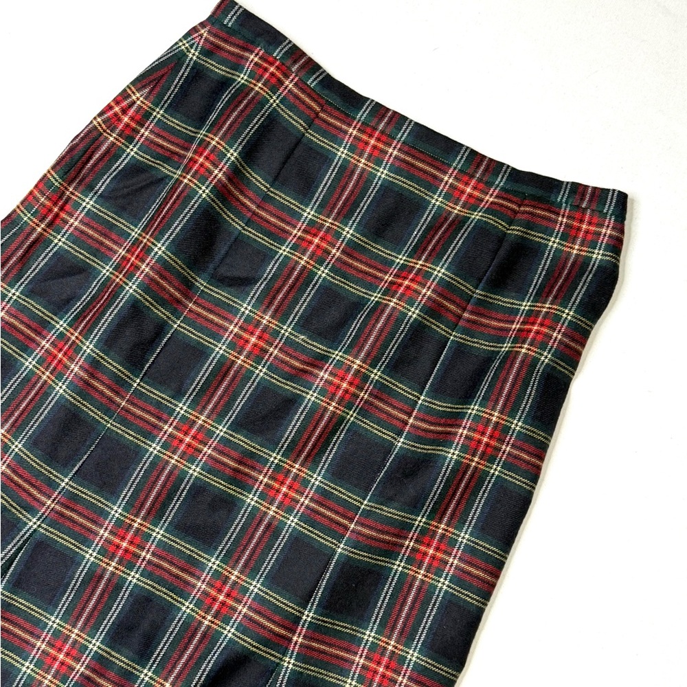 Vintage Jones New York A-Line Tartan Plaid Skirt - Red and Green Size 6 - Picture 4 of 6